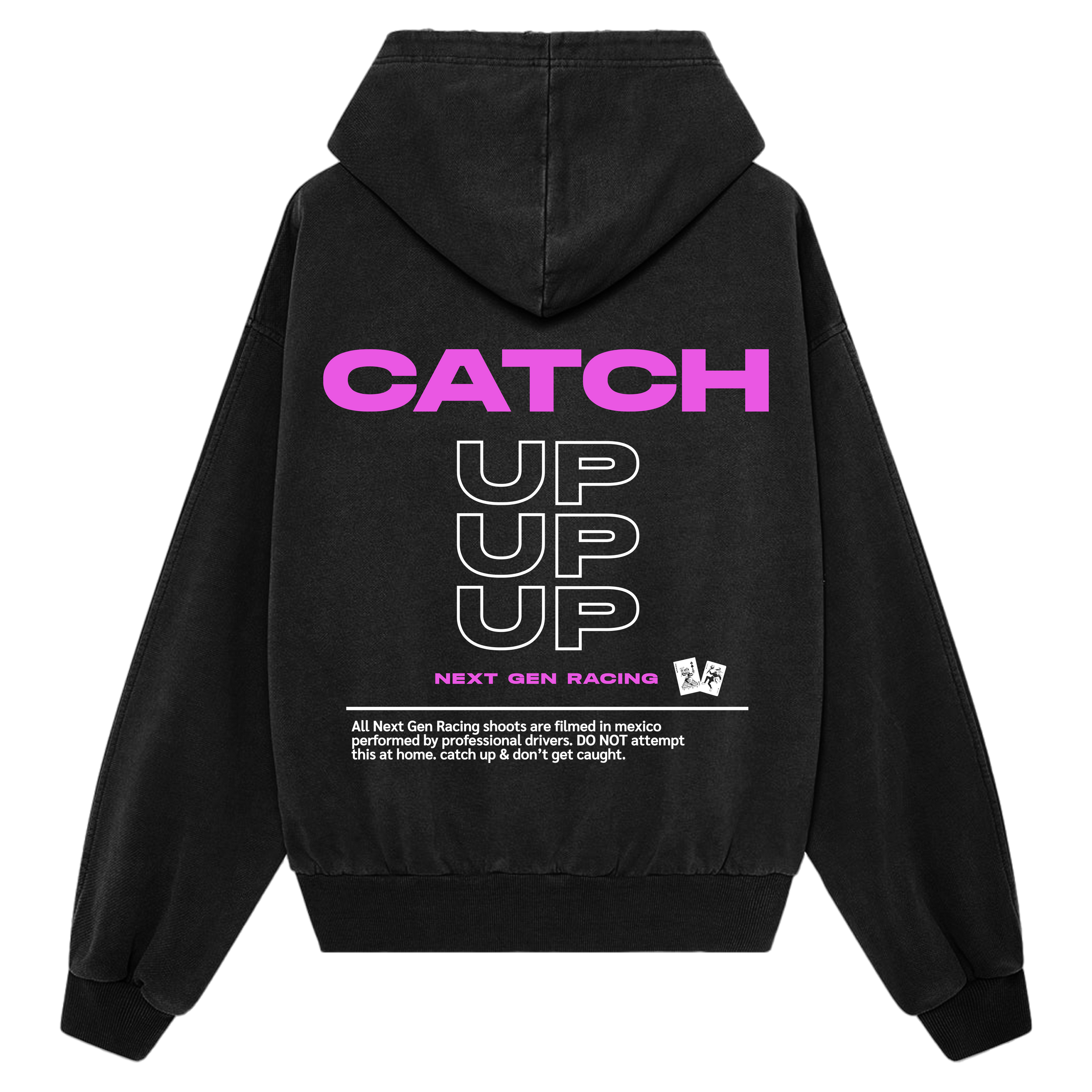 "CATCH UP" PINK HOODIE
