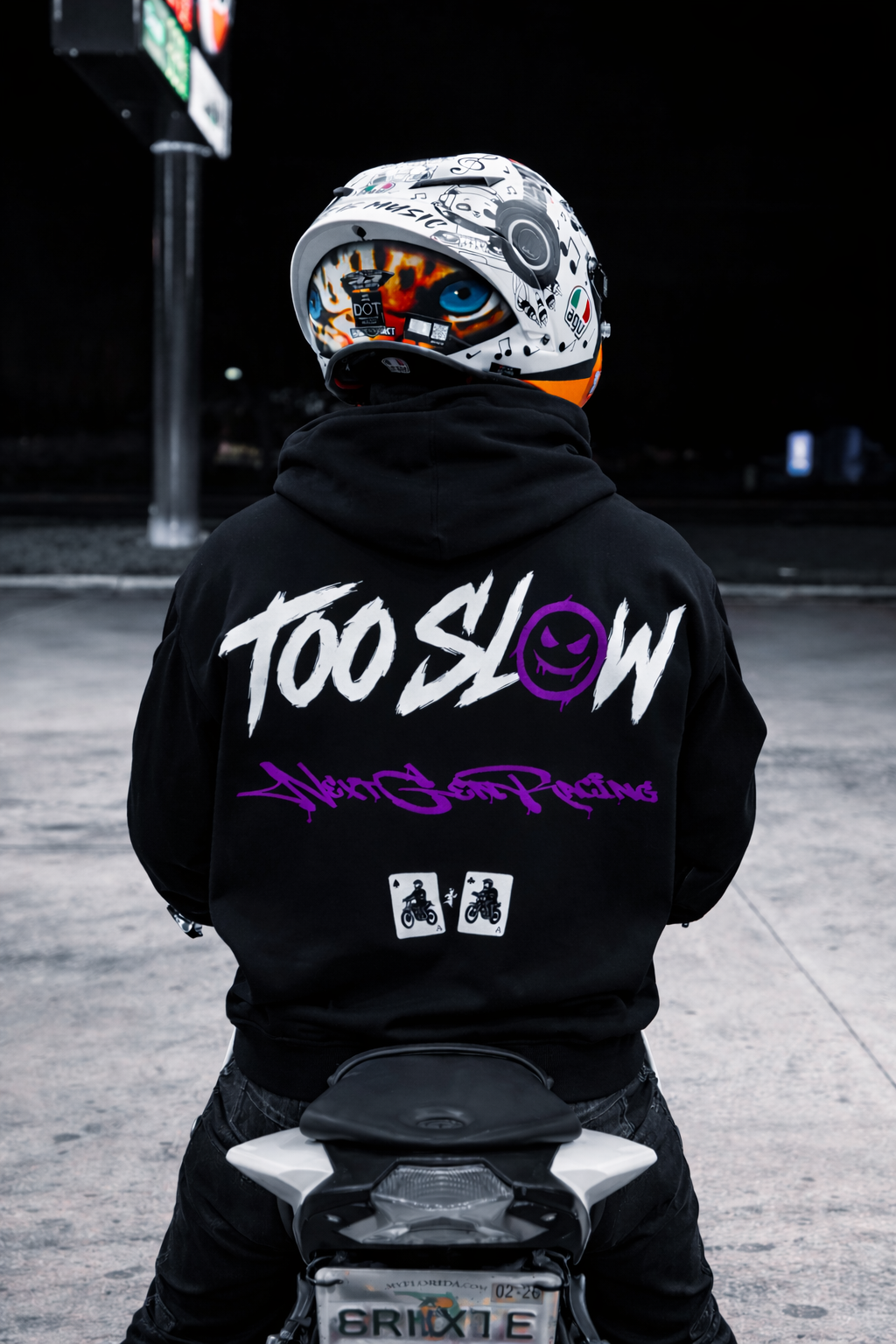 "TOO SLOW" PURPLE HOODIE