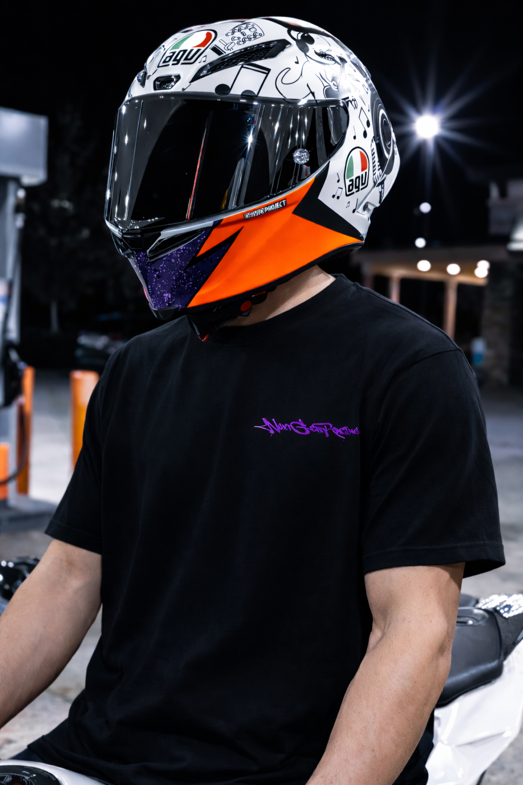 "BORN 2 RACE" PURPLE TEE