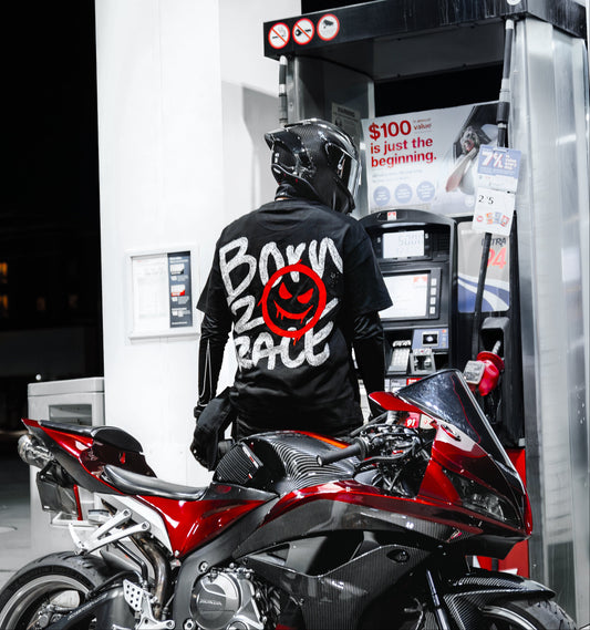 "BORN 2 RACE" RED TEE