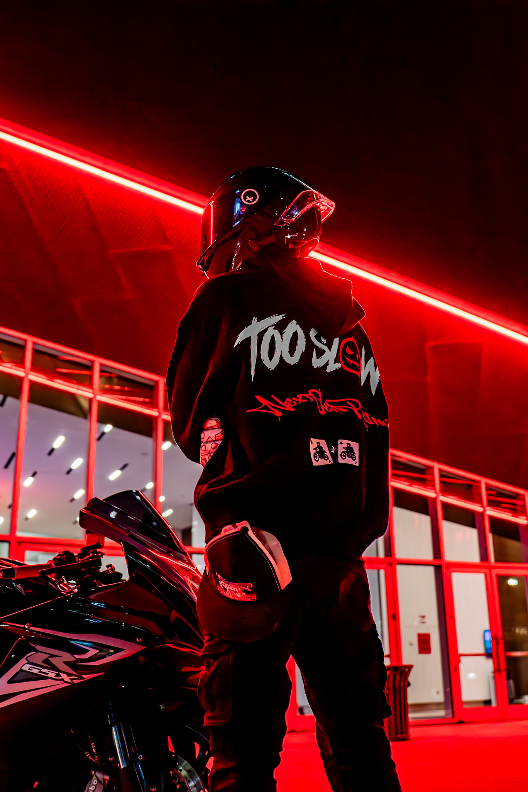 "TOO SLOW" RED HOODIE