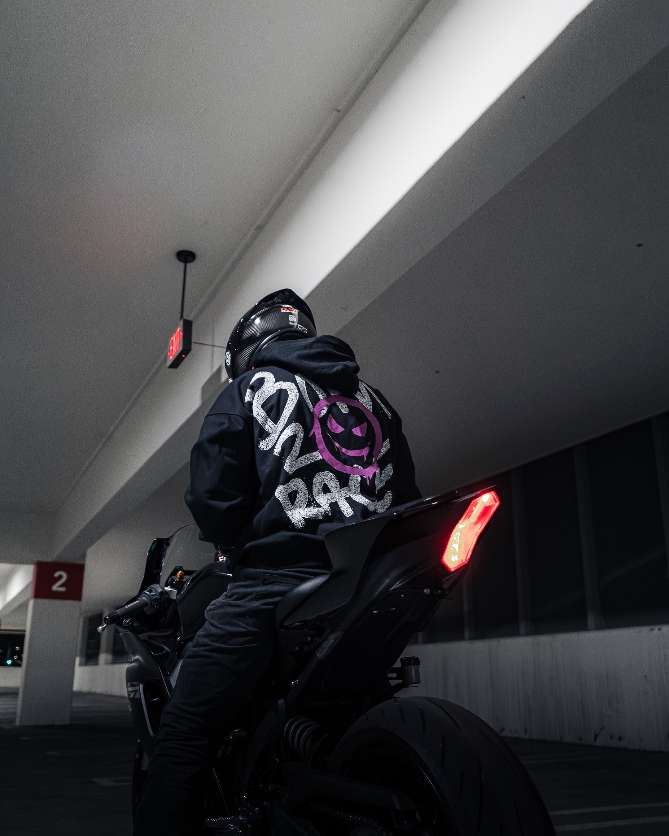 "BORN 2 RACE" PURPLE HOODIE
