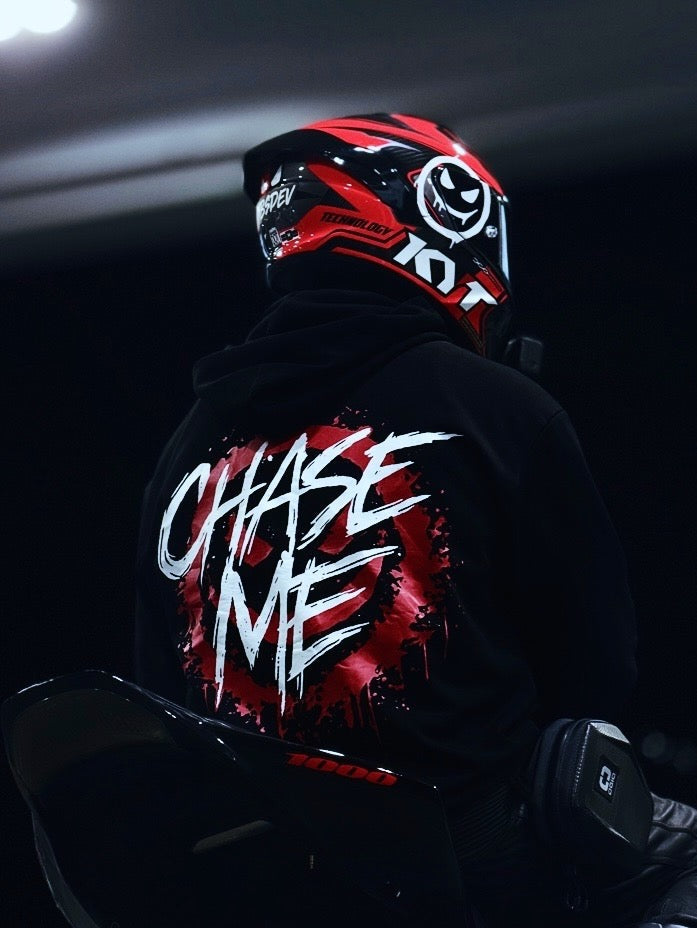 "CHASE ME" BLACK HOODIE