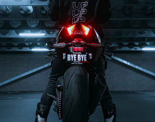 "BYE BYE" Magnetic Bike Plate