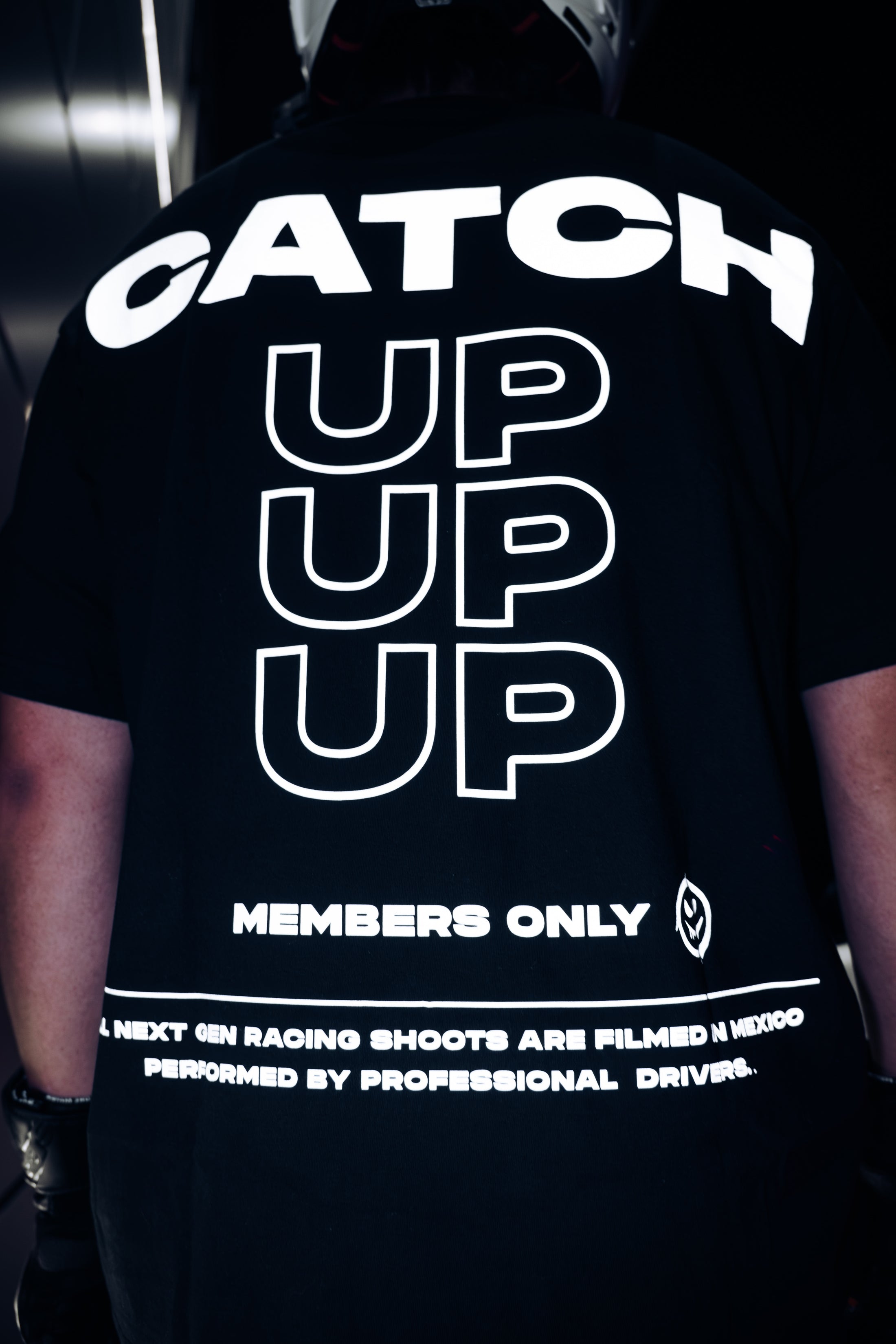 "CATCH UP" REFLECTIVE TEE (BLACK)