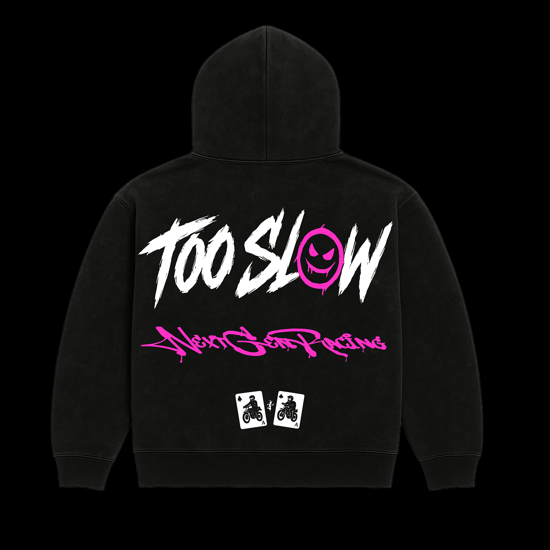 "TOO SLOW" PINK HOODIE
