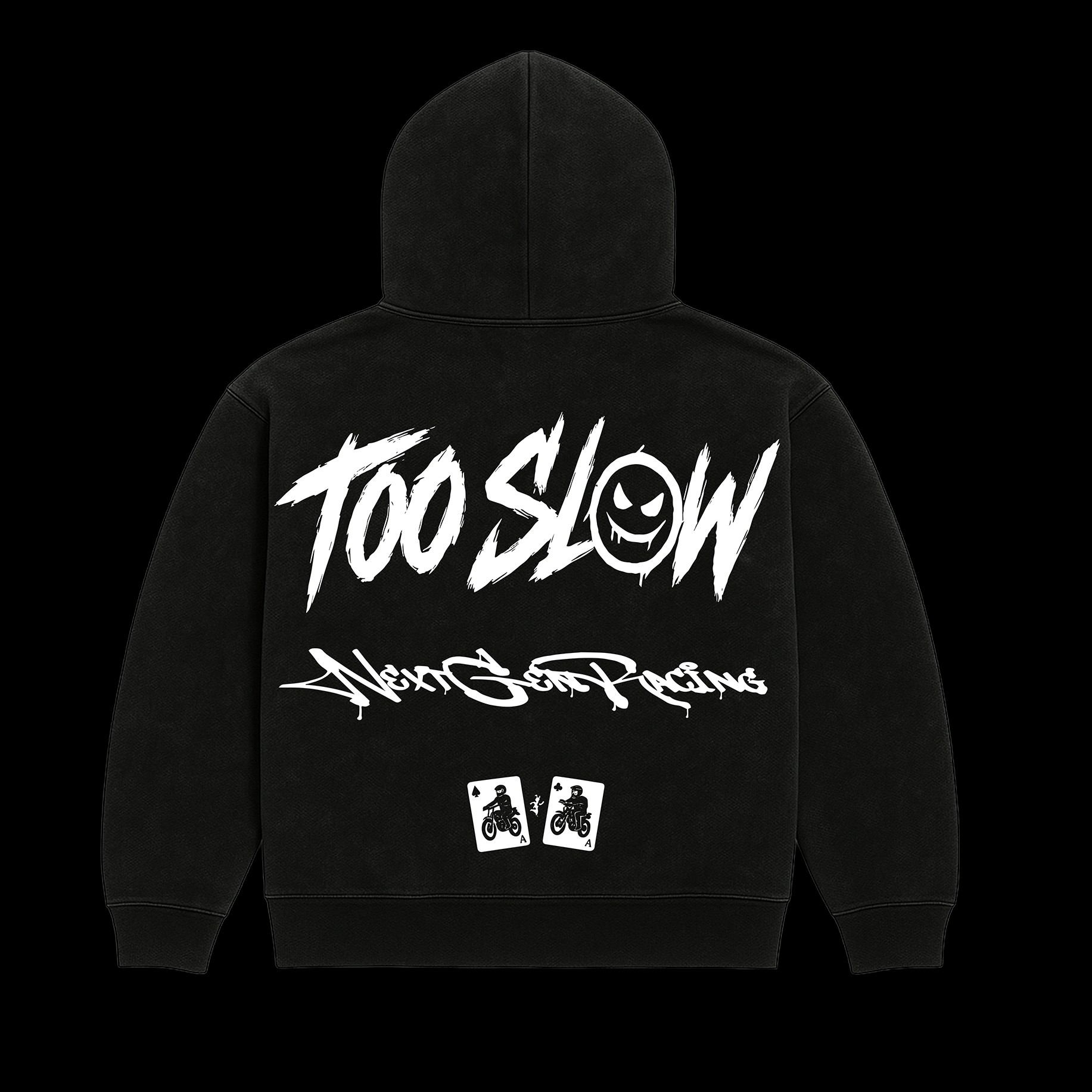 "TOO SLOW" WHITE HOODIE