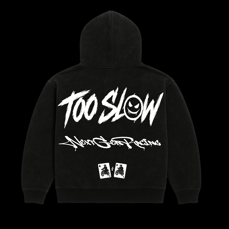 "TOO SLOW" WHITE HOODIE