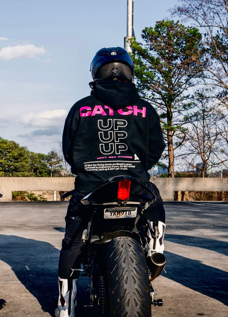 "CATCH UP" PINK HOODIE