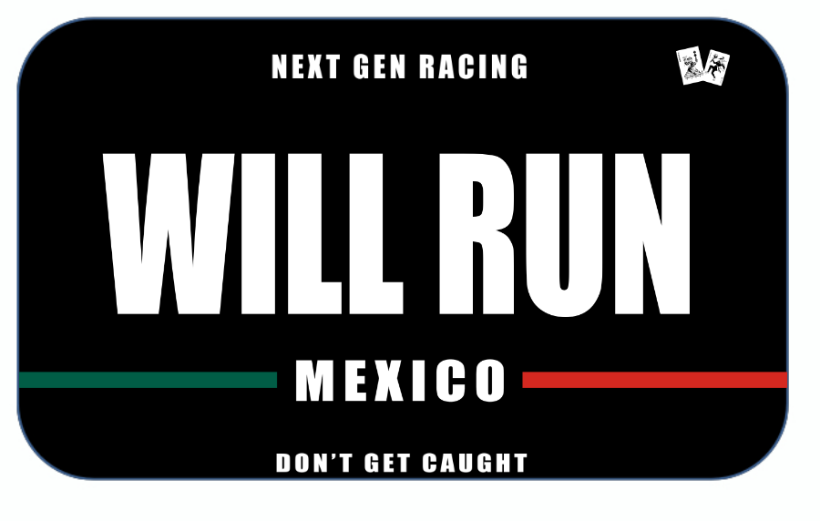 "WILL RUN" Magnetic Bike Plate