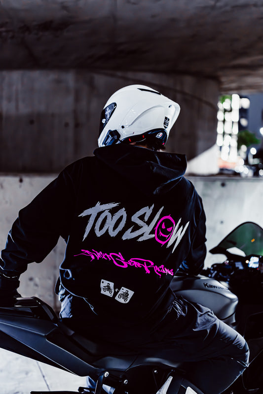 "TOO SLOW" PINK HOODIE