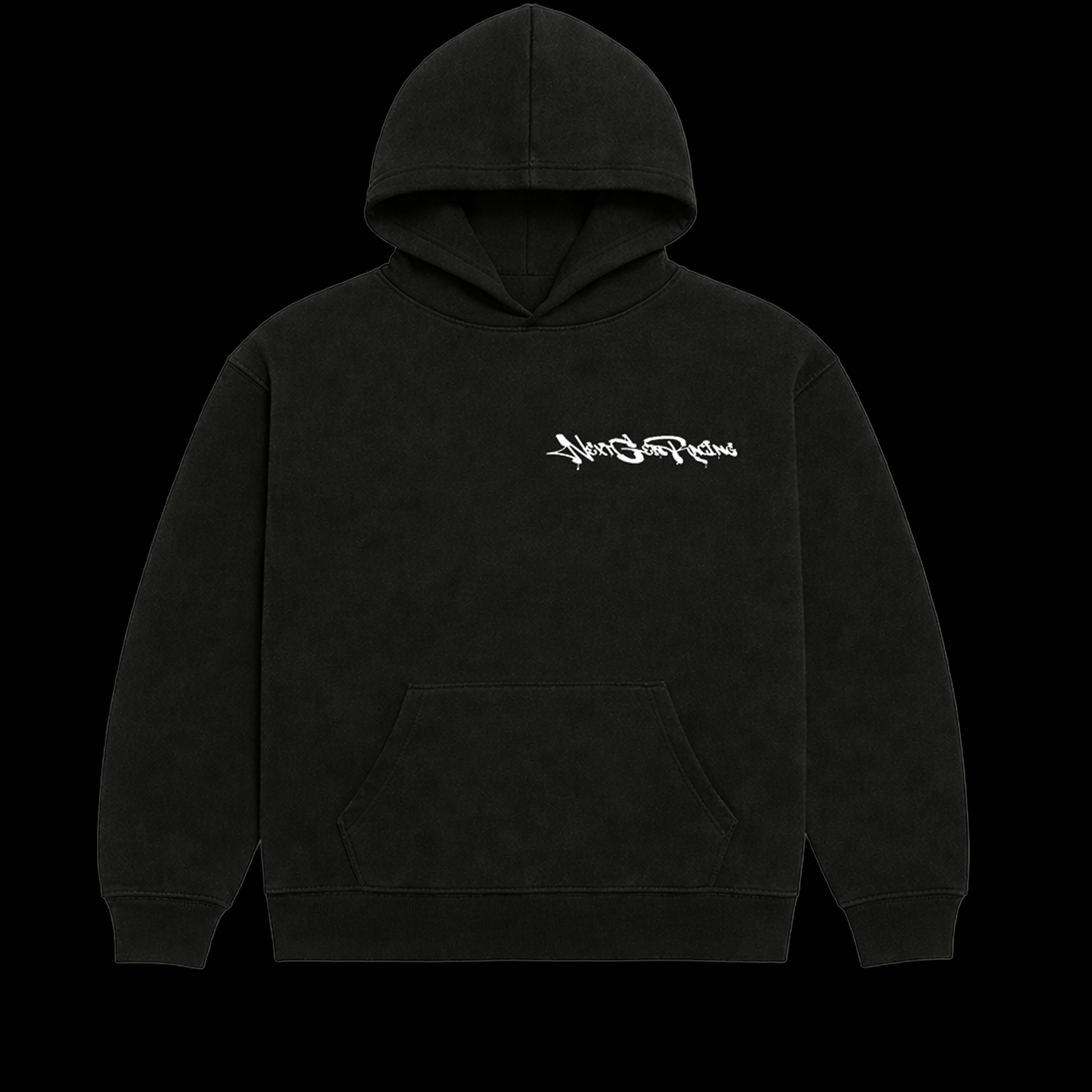 "BORN 2 RACE" WHITE HOODIE