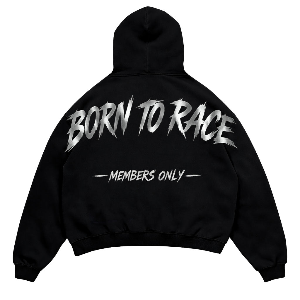 "BORN TO RACE" REFLECTIVE HOODIE