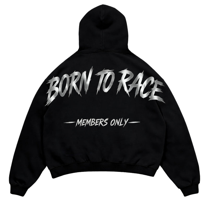 "BORN TO RACE" REFLECTIVE HOODIE