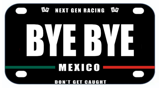 "BYE BYE" Non-Magnetic Bike Plate