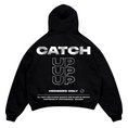 Load image into Gallery viewer, "CATCH UP" REFLECTIVE HOODIE (BLACK)
