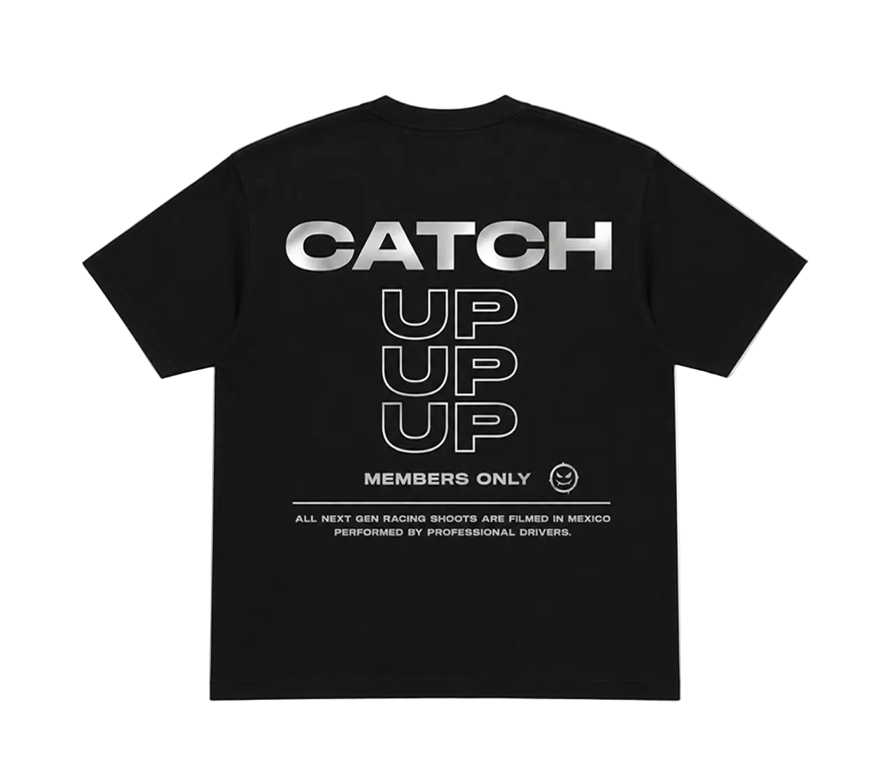 "CATCH UP" REFLECTIVE TEE (BLACK)