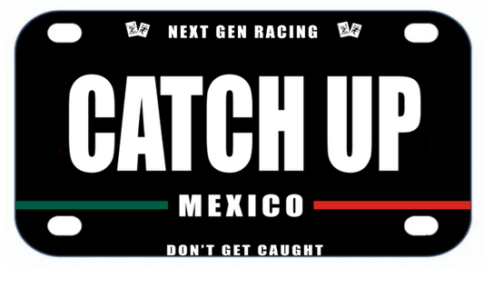 "CATCH UP" Non-Magnetic Biker Plate