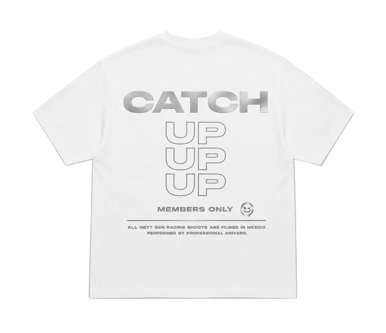 "CATCH UP" REFLECTIVE TEE (WHITE)