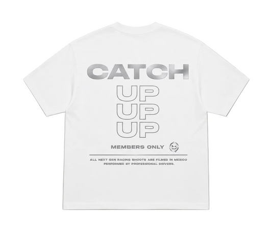 "CATCH UP" REFLECTIVE TEE (WHITE)