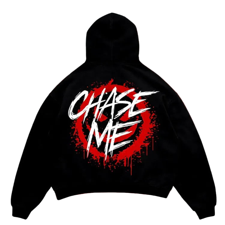 "CHASE ME" BLACK HOODIE