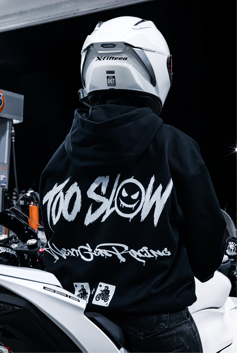 "TOO SLOW" WHITE HOODIE