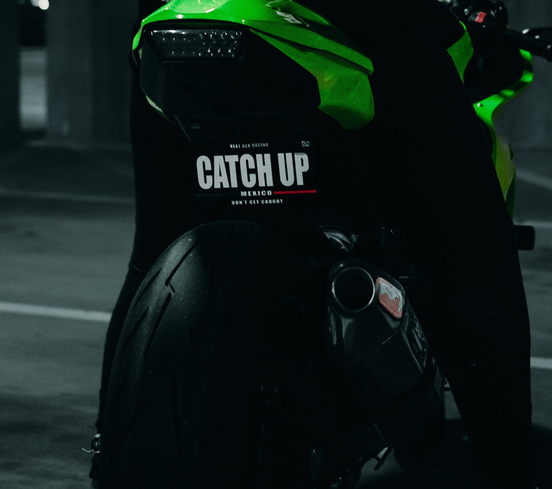 "CATCH UP" Non-Magnetic Biker Plate