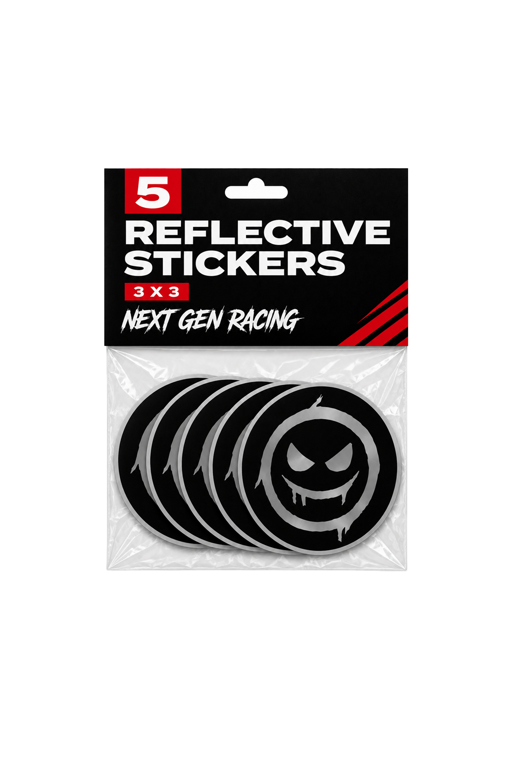5-STICKER PACK (REFLECTIVE)