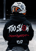 Load image into Gallery viewer, "TOO SLOW" RED HOODIE
