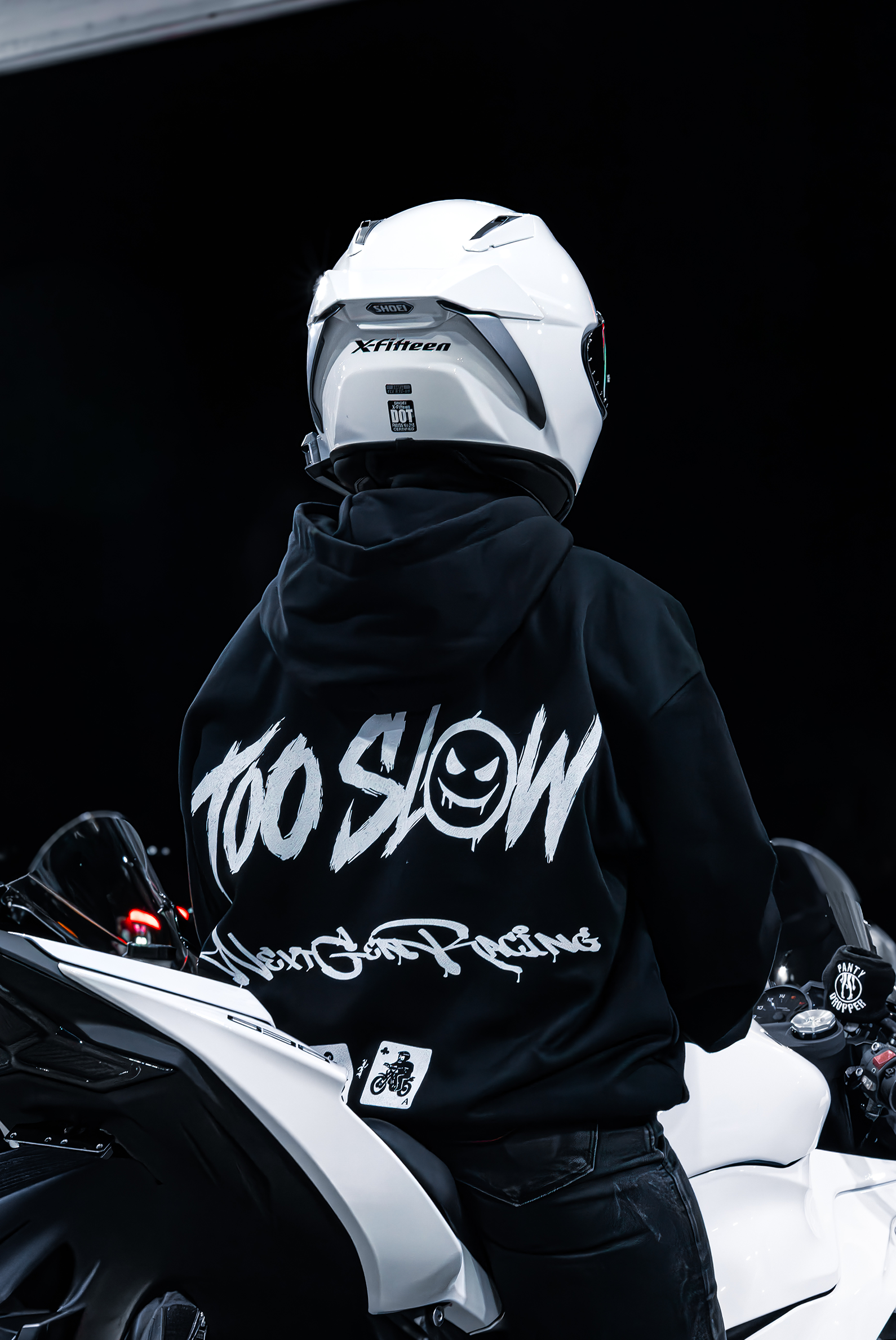 "TOO SLOW" WHITE HOODIE