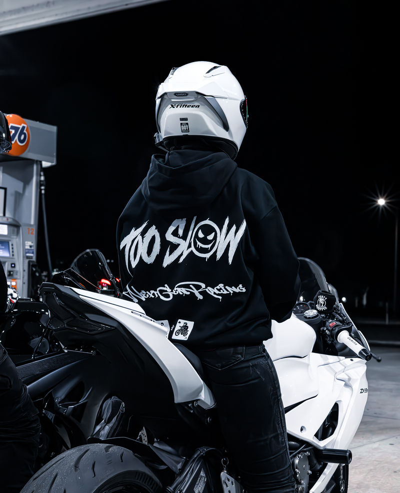 "TOO SLOW" WHITE HOODIE