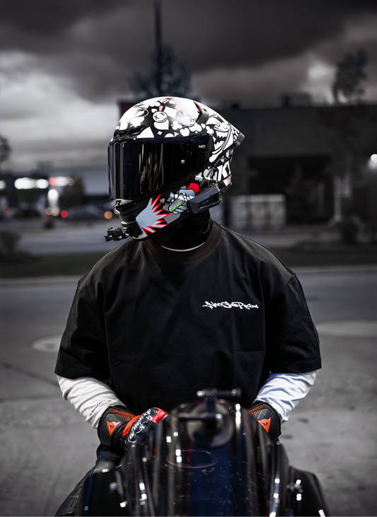"BORN 2 RACE" WHITE TEE